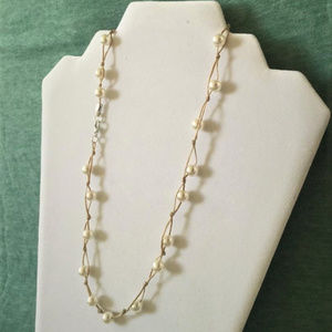 Sand Colored Pearl Necklace